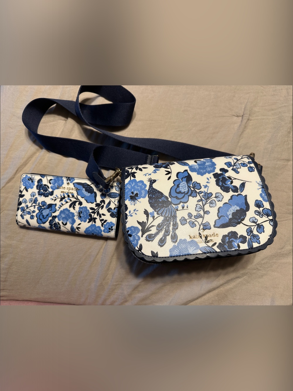 kate spade Blue Floral Crossbody Bag